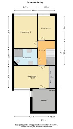 Floorplan - Bark 4, 2636 DD Schipluiden